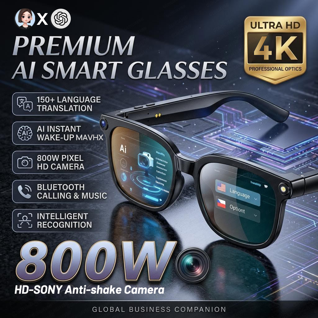 Smart Glasses Ar - Okulary Smart Glasses 4K 8MP dla