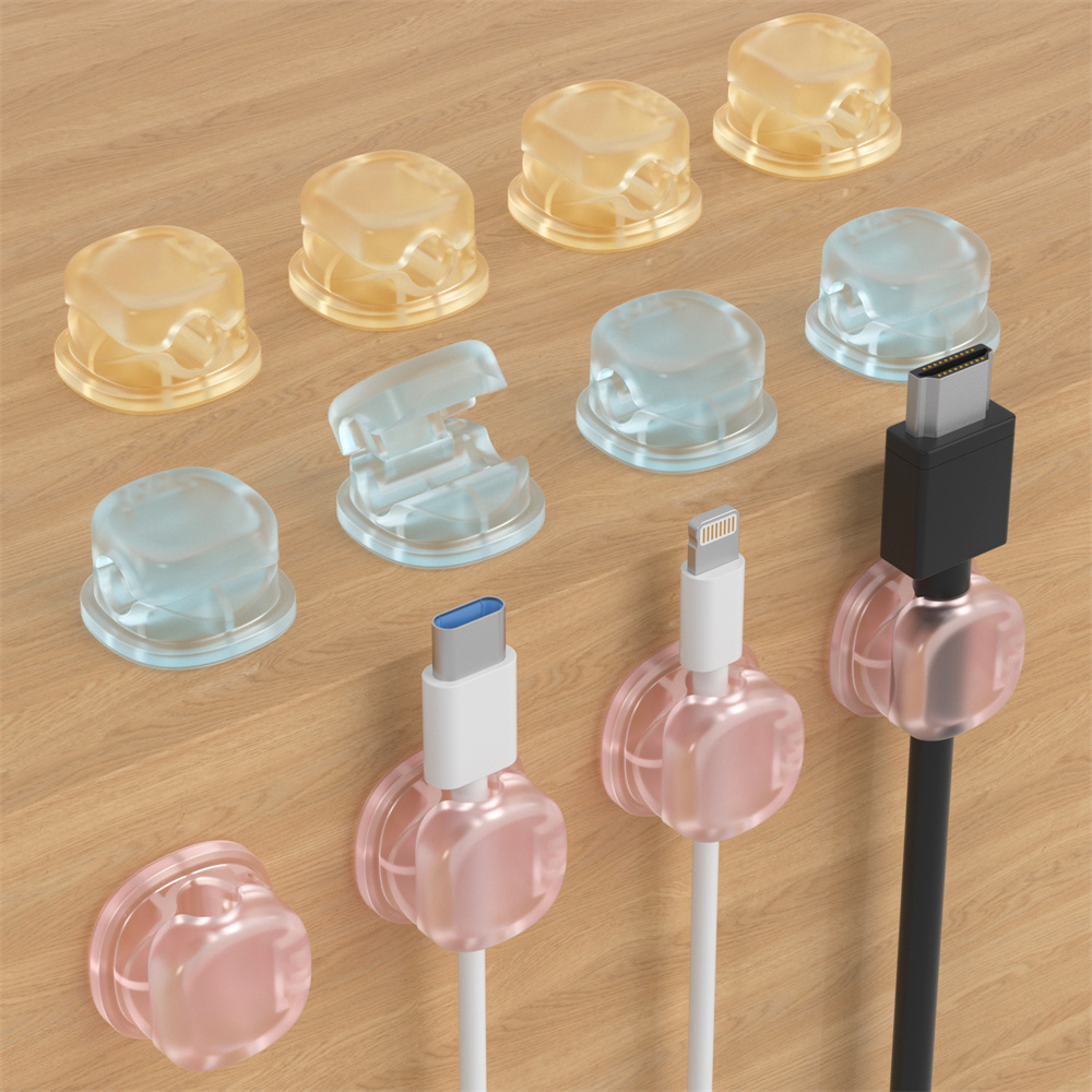 Magnetic Charging Cable - 3 przezroczyste, kolorowe magnetyczne uchwyty na