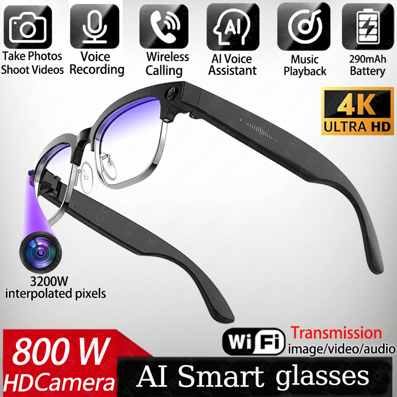 Smart Glasses Ar - Okulary inteligentne 4K z AI, kamera