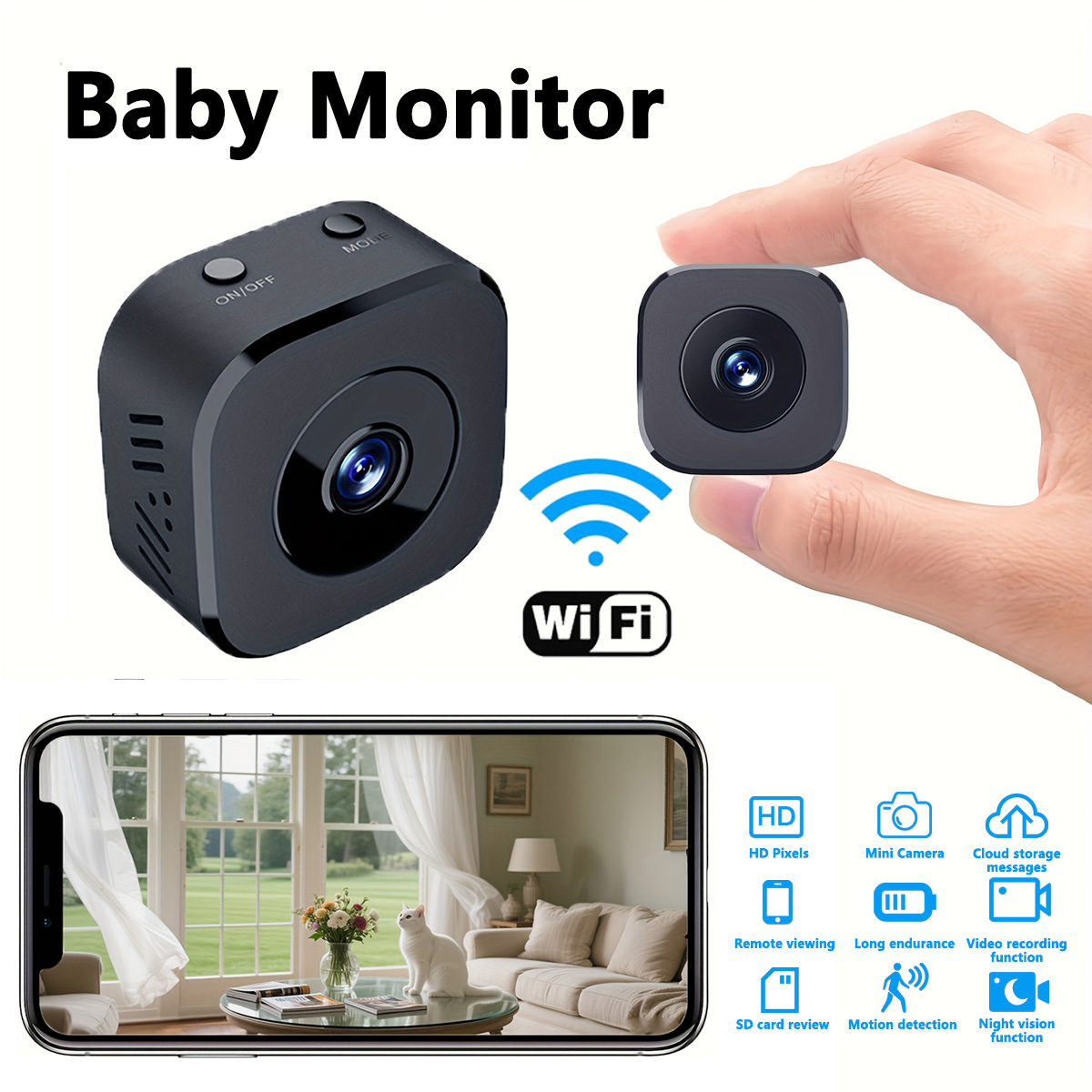 Compact Camera Mirrorless - Miniaturowa kamera WiFi HD 1080P do